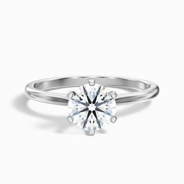 Heather Round Solitaire Moissanite Promise Ring