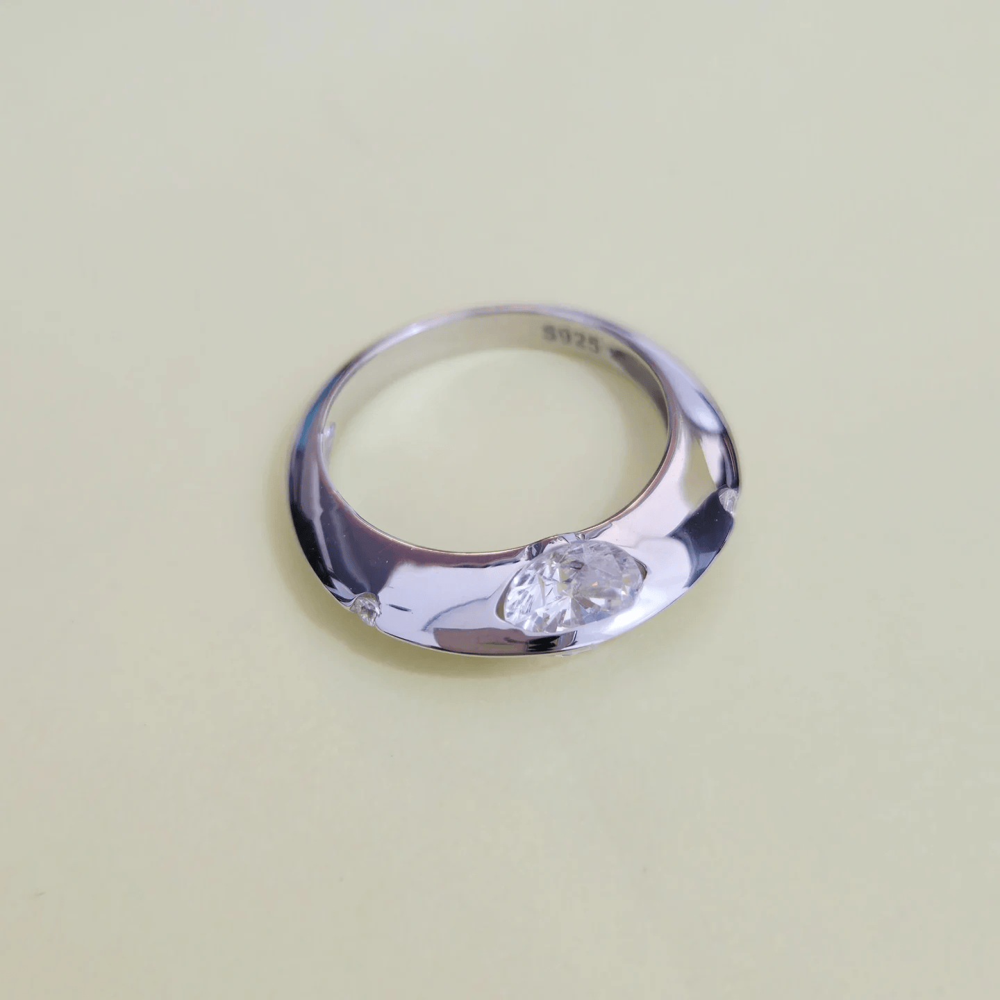 360° Rotating Diamond Spinner Ring  Unique Twist Engagement Ring