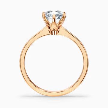 Classic Round Cut Moissanite Promise Ring