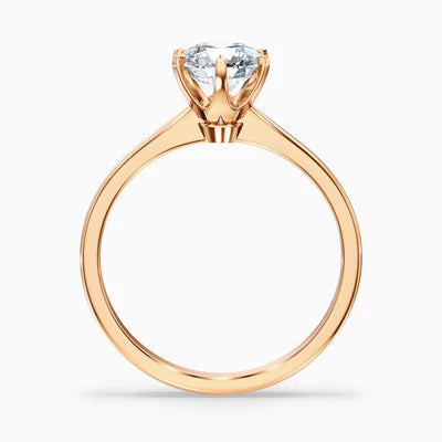 Classic Round Cut Moissanite Promise Ring