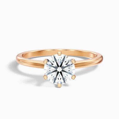 Classic Round Cut Moissanite Promise Ring